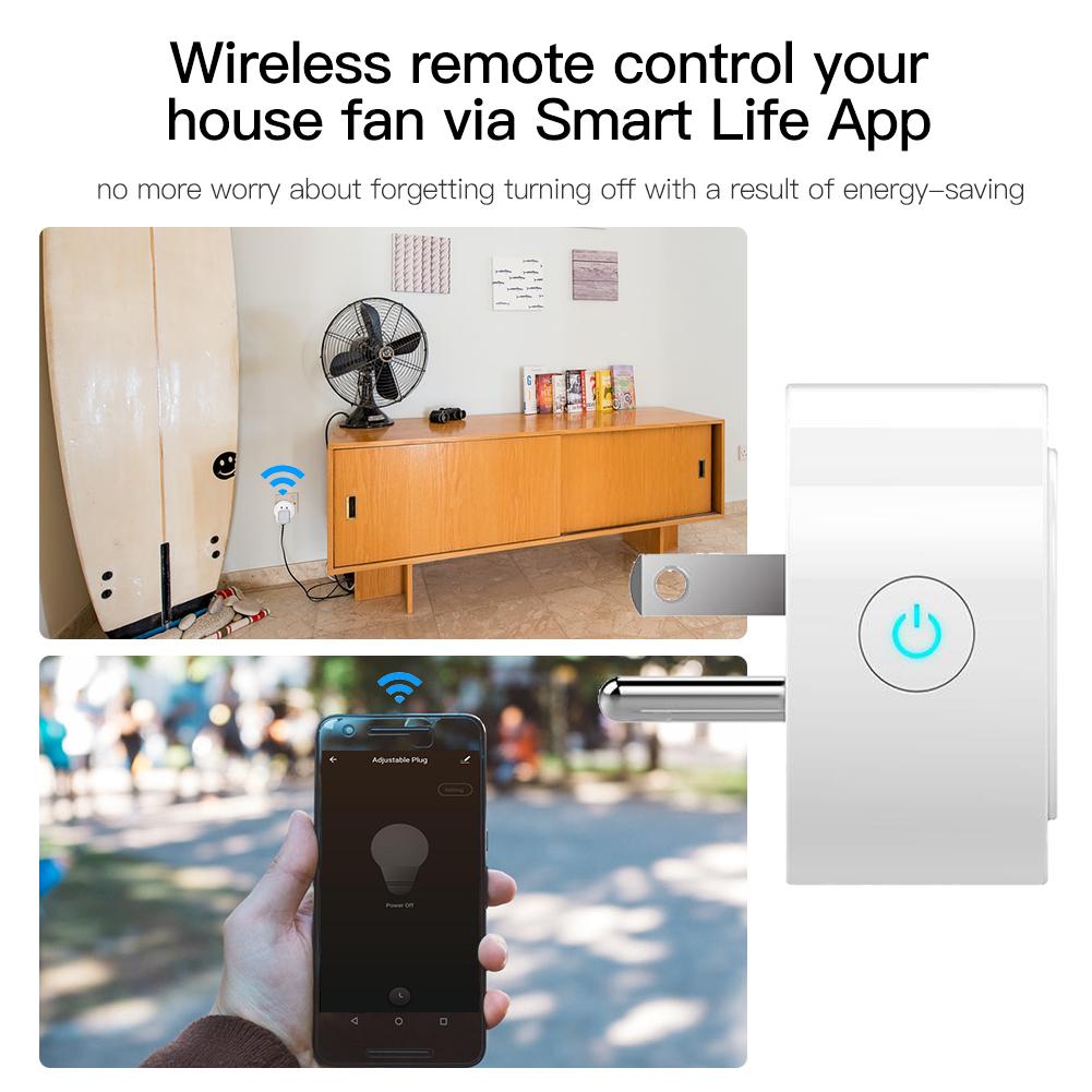 WiFi Smart Power Socket Plug Brightness Adjust Timer Plug Tuya Smart Life App Compatible - Moes