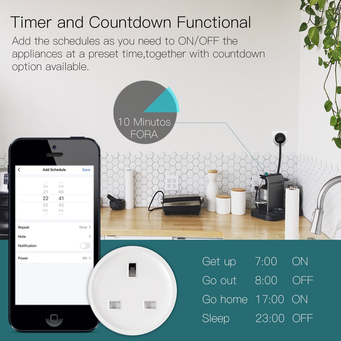 WiFi Smart Socket Power Plug UK Version - Moes