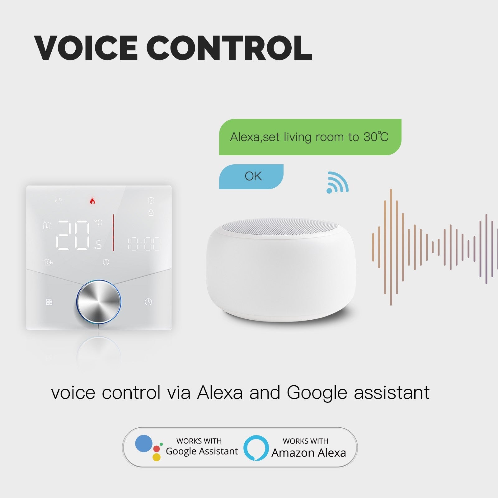 WiFi Smart Thermostat Temperature Controller for Water/ Electric /Gas /Boiler Floor Heating - MOES