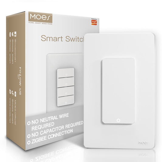 ZigBee 1/2/3/4 Gang Smart Light Switch, Alexa Google APP Remote Light Switching - MOES