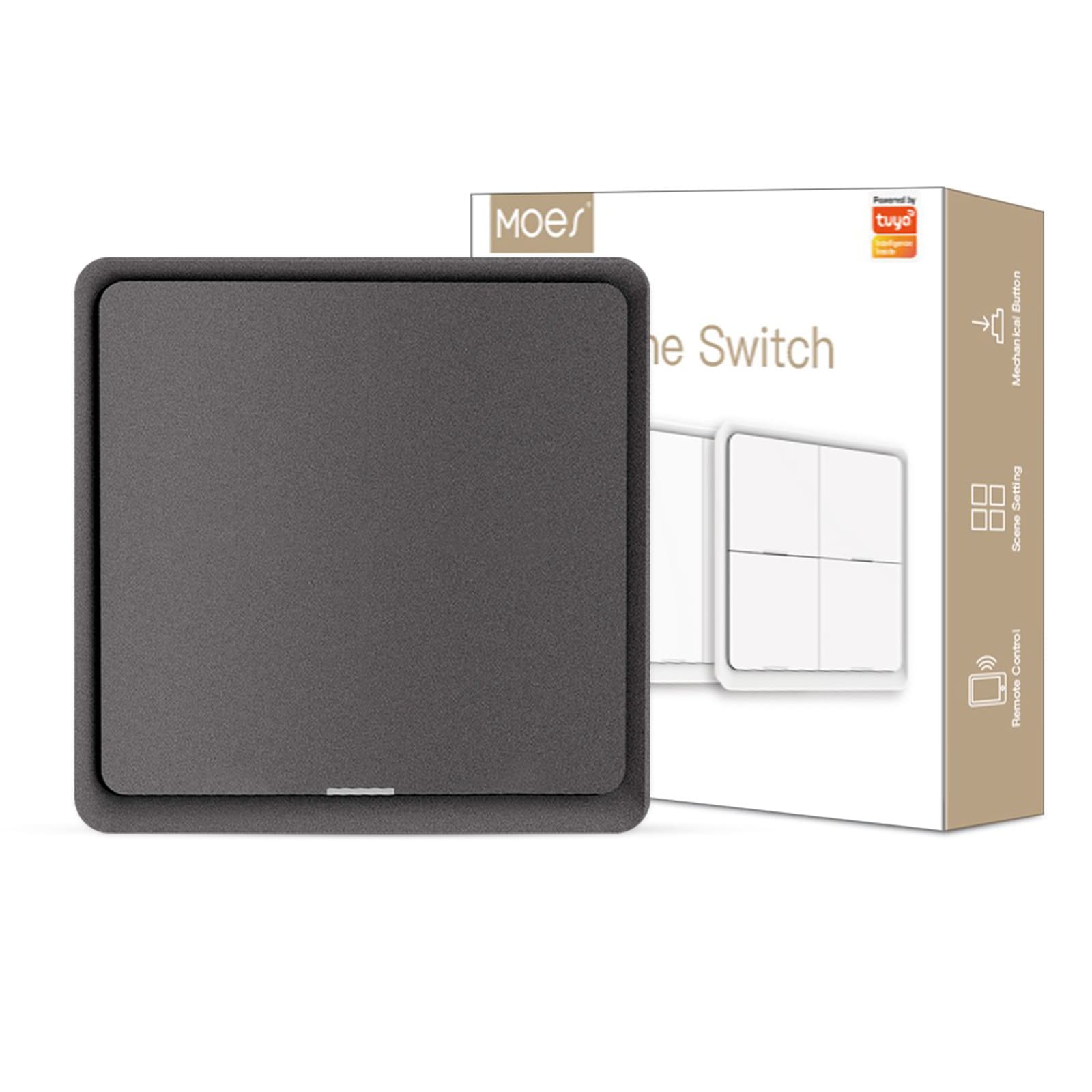 ZigBee Smart Battery Powered Light Switch Scene Push Button Switches Multi-Control - MOES