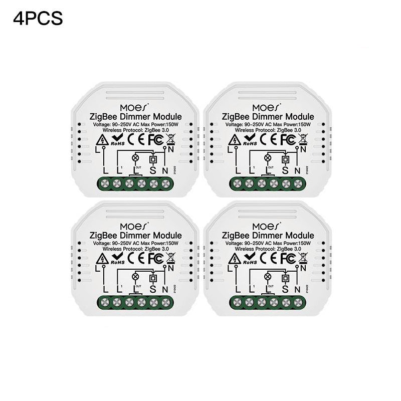 ZigBee Smart Dimmer Switch Relay Module Tuya ZigBee3.0 Hub Required 1/2 way 1/2 Gang - MOES