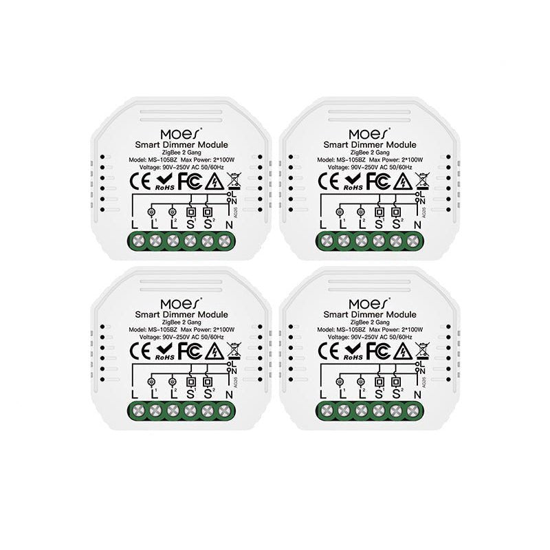 ZigBee Smart Dimmer Switch Relay Module Tuya ZigBee3.0 Hub Required 1/2 way 1/2 Gang - MOES