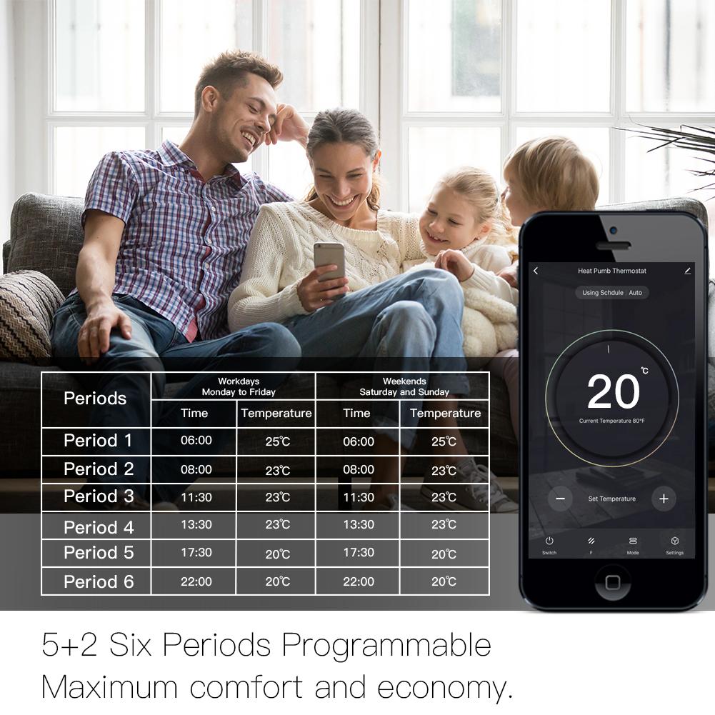 ZigBee Smart Thermostat Programmable Temperature Controller for Water/ElectricFloor/Gas boiler Heating Tuya ZigBee Hub Required - Moes