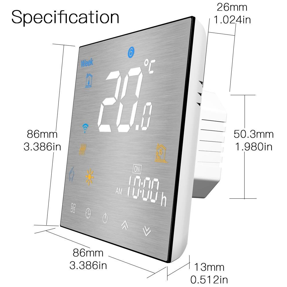 ZigBee Smart Thermostat Programmable Temperature Controller for Water/ElectricFloor/Gas boiler Heating Tuya ZigBee Hub Required - Moes
