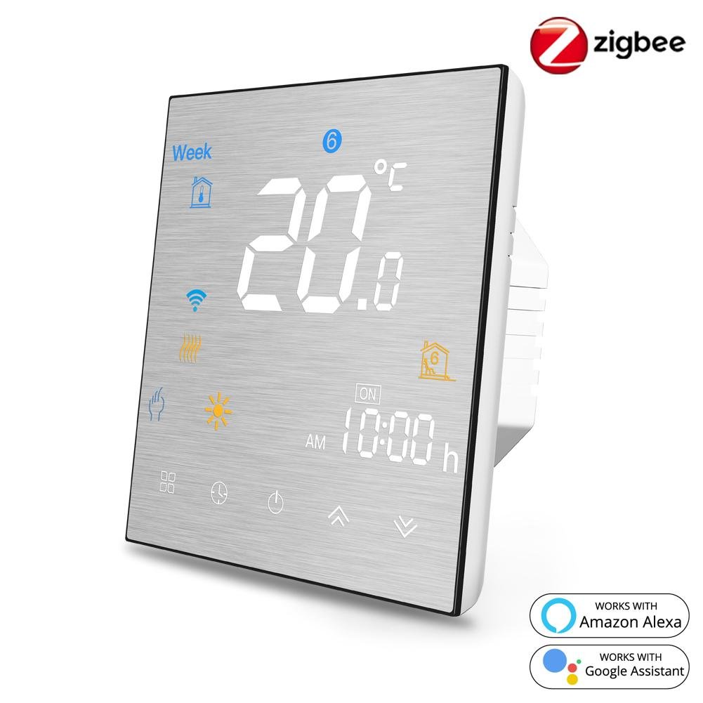 ZigBee Smart Heater Thermostat|Wireless Heating Controller Metal Panel