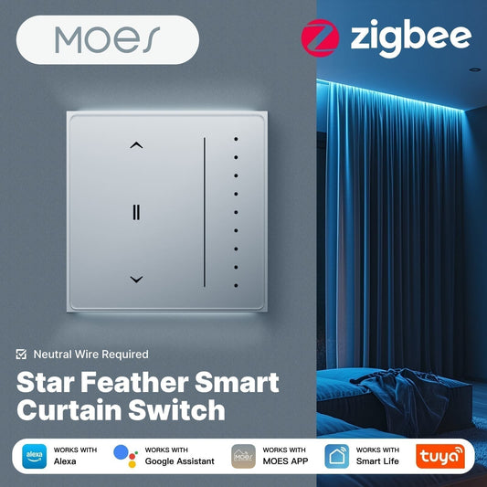 How to Install MOES Star Feather Zigbee Smart Curtain Switch