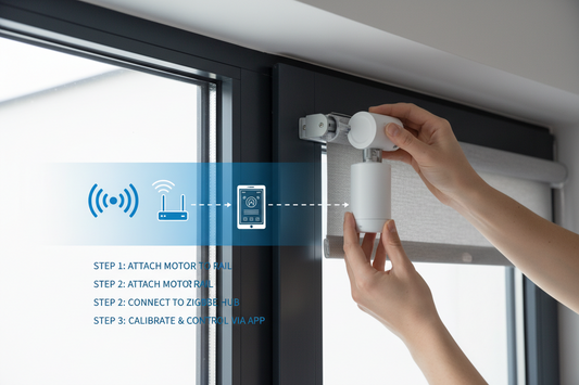 How to Install MOES ZigBee Smart Motorized Roller Blinds Motor (AM43)