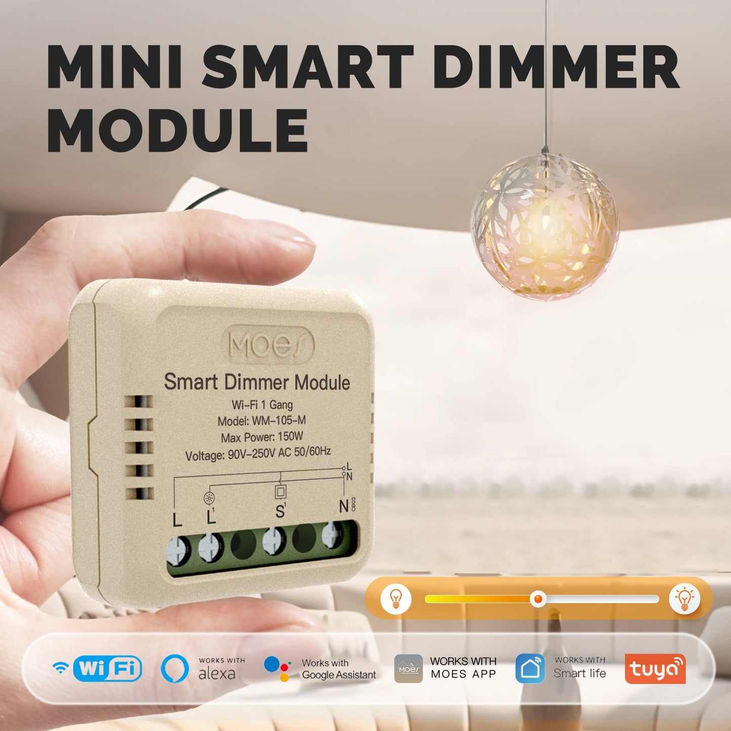 WiFi Smart Dimmer Switch Module Timer Diy Breaker  1/2 Gang