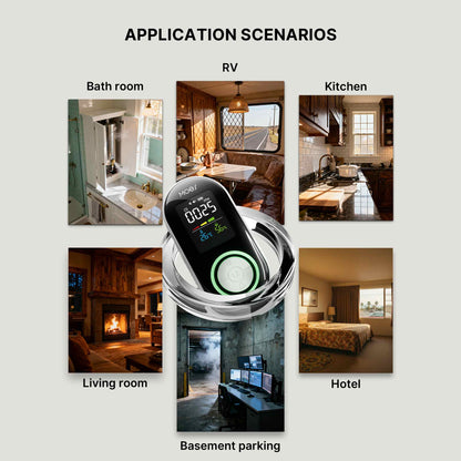 2nd Gen Plug-in Carbon Monoxide Detector with LED Display, 3-in-1 CO Sensor Temperature & Humidity