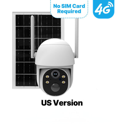 MOES 4G Solar Outdoor Security Camera,7800mAh+7W Solar Panel,IP65 Waterproof,360°PTZ,No SIM Required(US Version)