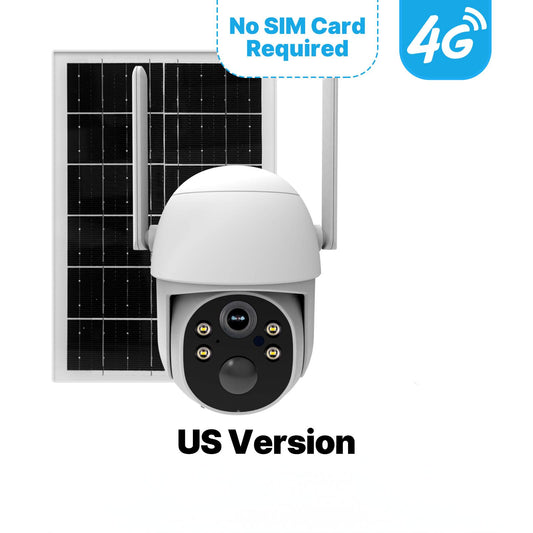 MOES 4G Solar Outdoor Security Camera,7800mAh+7W Solar Panel,IP65 Waterproof,360°PTZ,No SIM Required(US Version)