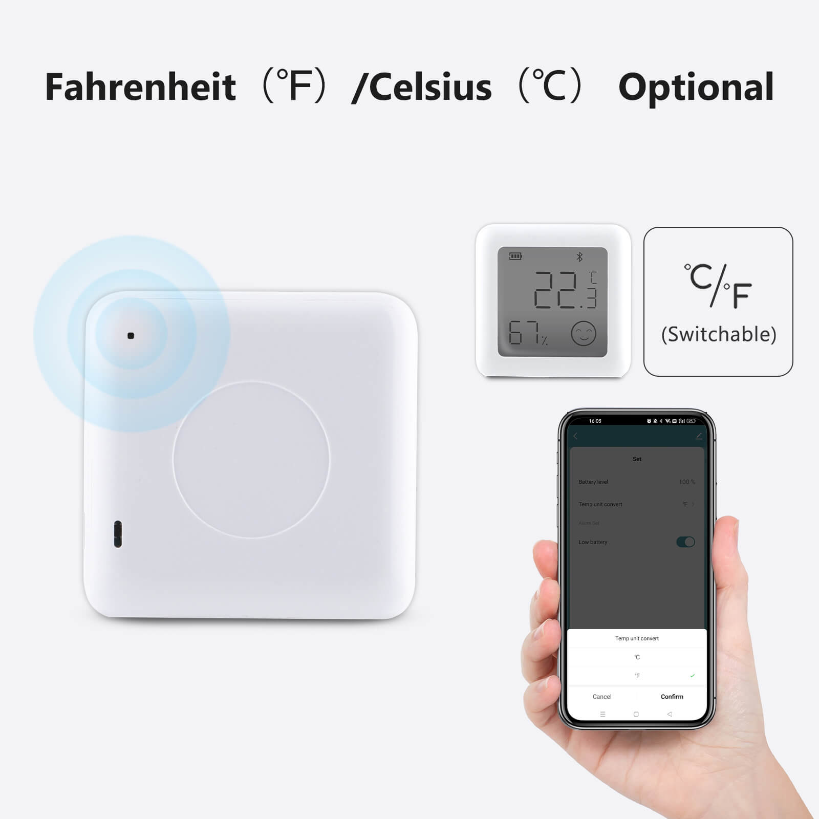 Wireless Temperature Sensor (Bluetooth) - Editmicro