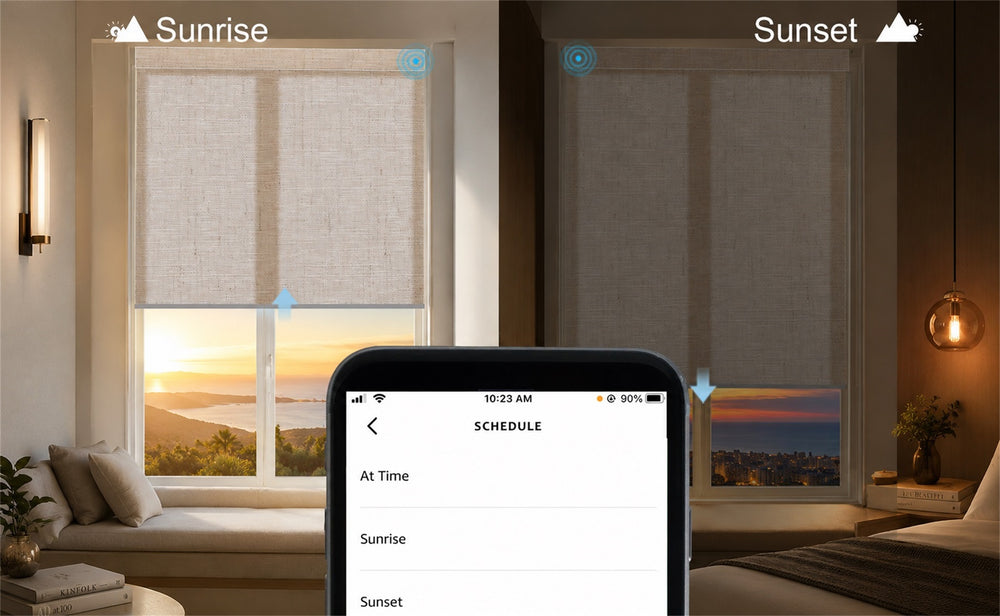 Seasonal Light Scheduling for Linen Roller Shades