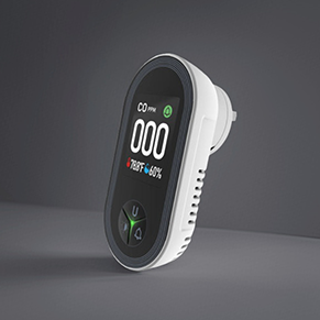 Carbon Monoxide Detector Plug-in 3-in-1 Display with Temperature Humidity Sensor Built-in CO Monitor Alarm Sound Warning