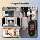 Carbon Monoxide & Natural Gas Detector Plug in, 4 in 1 Temperature Humidity Sensor Built-in Alarm Sound Warning