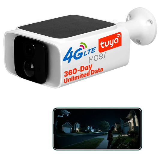 MOES 4G LTE Cellular Security Camera, 2K HD Solar Powered Outdoor US Version