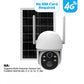 MOES 4G Solar Outdoor Security Camera,7800mAh+7W Solar Panel,IP65 Waterproof,360°PTZ,No SIM Required(NA Version)