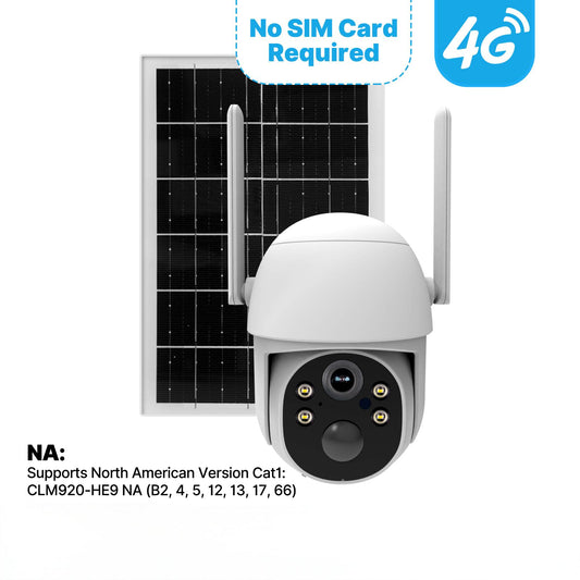 MOES 4G Solar Outdoor Security Camera,7800mAh+7W Solar Panel,IP65 Waterproof,360°PTZ,No SIM Required(NA Version)