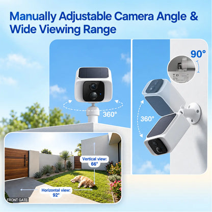 MOES 4G LTE Cellular Security Camera, 2K HD Solar Powered Outdoor US Version
