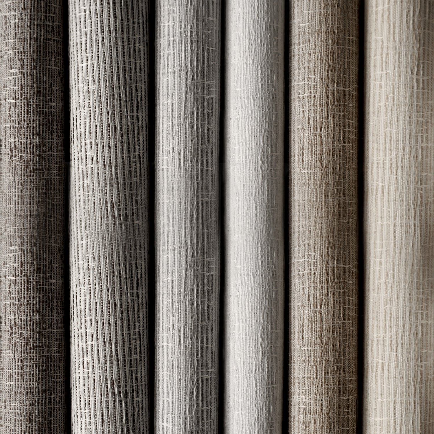 Textured wood paneling in a neutral color palette