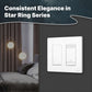 MOES Star Ring WiFi Smart Dimmer Light Switch 3Way Grounding Design App Control US Standard
