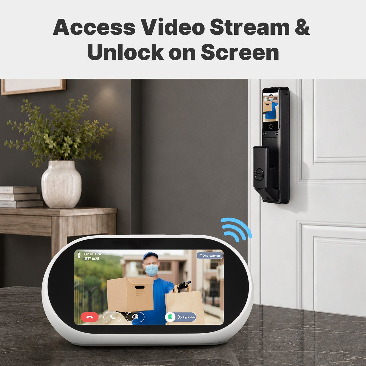 MOES Tuya AI Desktop Center Control Panel Alexa Built-in,with Zigbee & BLE Mesh Hub IR Control Video Monitoring(EU Version)