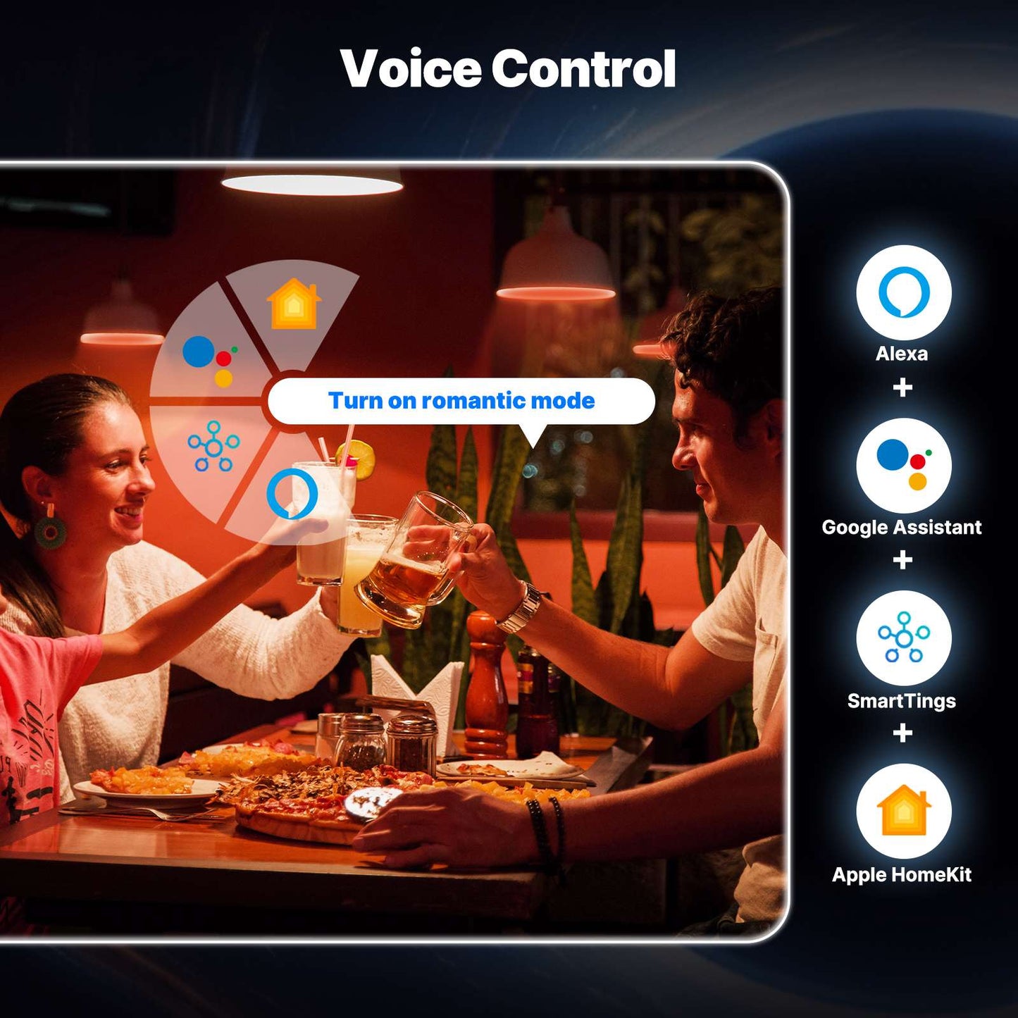 WiFi E27 Smart Edison LED Glühbirnen 16 Millionen RGB Farbwechsel 2700K-6500K Dimmbar