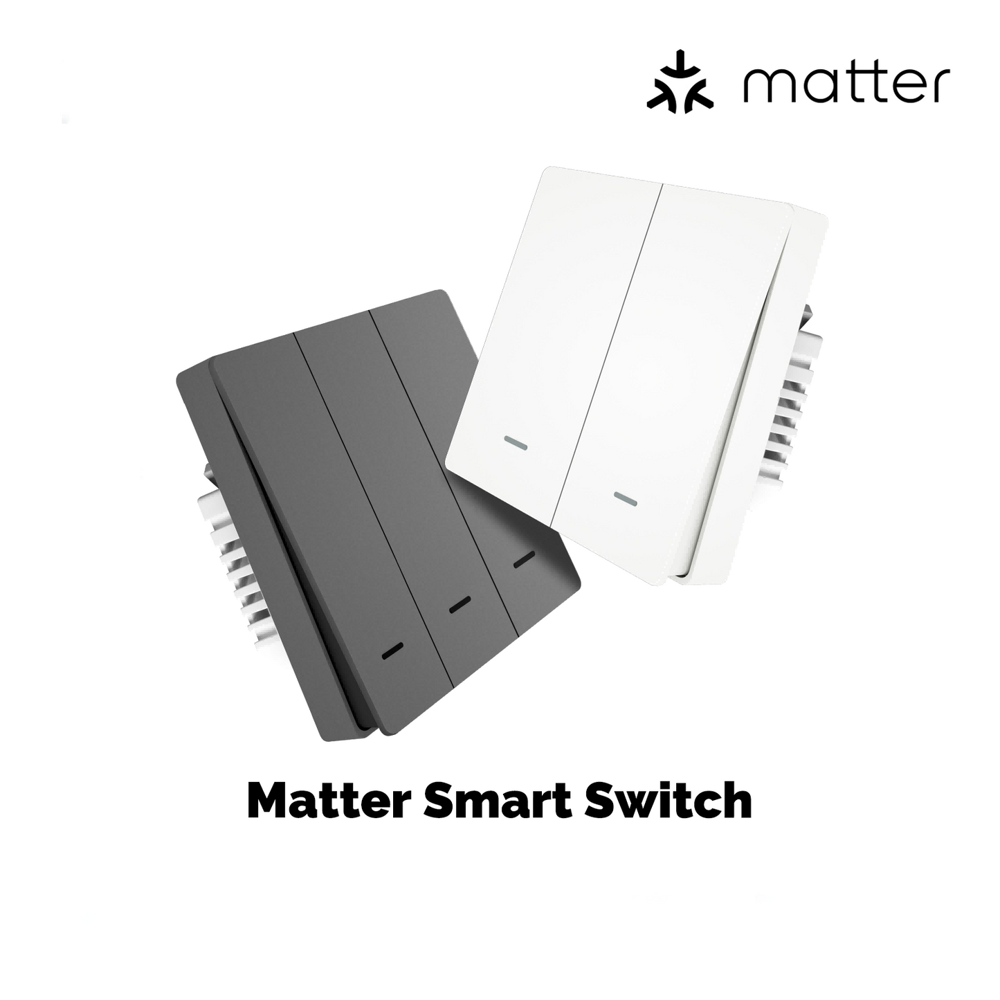 Matter WiFi Smart Push Button Light Switch App Control Neutral Wire Required EU Verison