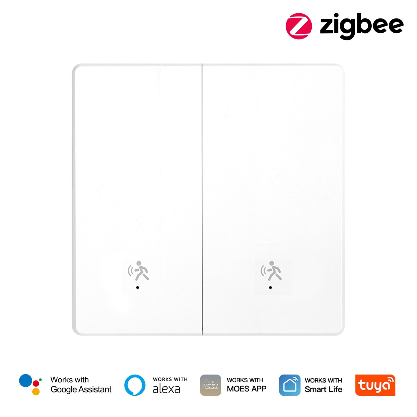 Tuya Zigbee Smart Human Presence mmWave Radar Detection Wall Light Switch Neutral Wire Optional EU Version