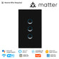 Matter WiFi Smart Light Switch Concave Glass Panel Neutral Wire Required US Version