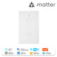 Tuya Matter WiFi Smart Light Switch 2.5D Glass Panel Neutral Wire Required US Version