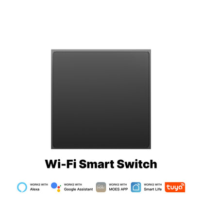 Stern Feder Serie WiFi Smart Switch Push Button Mit Neutral Licht Szene 2in1 Schalter EU Version