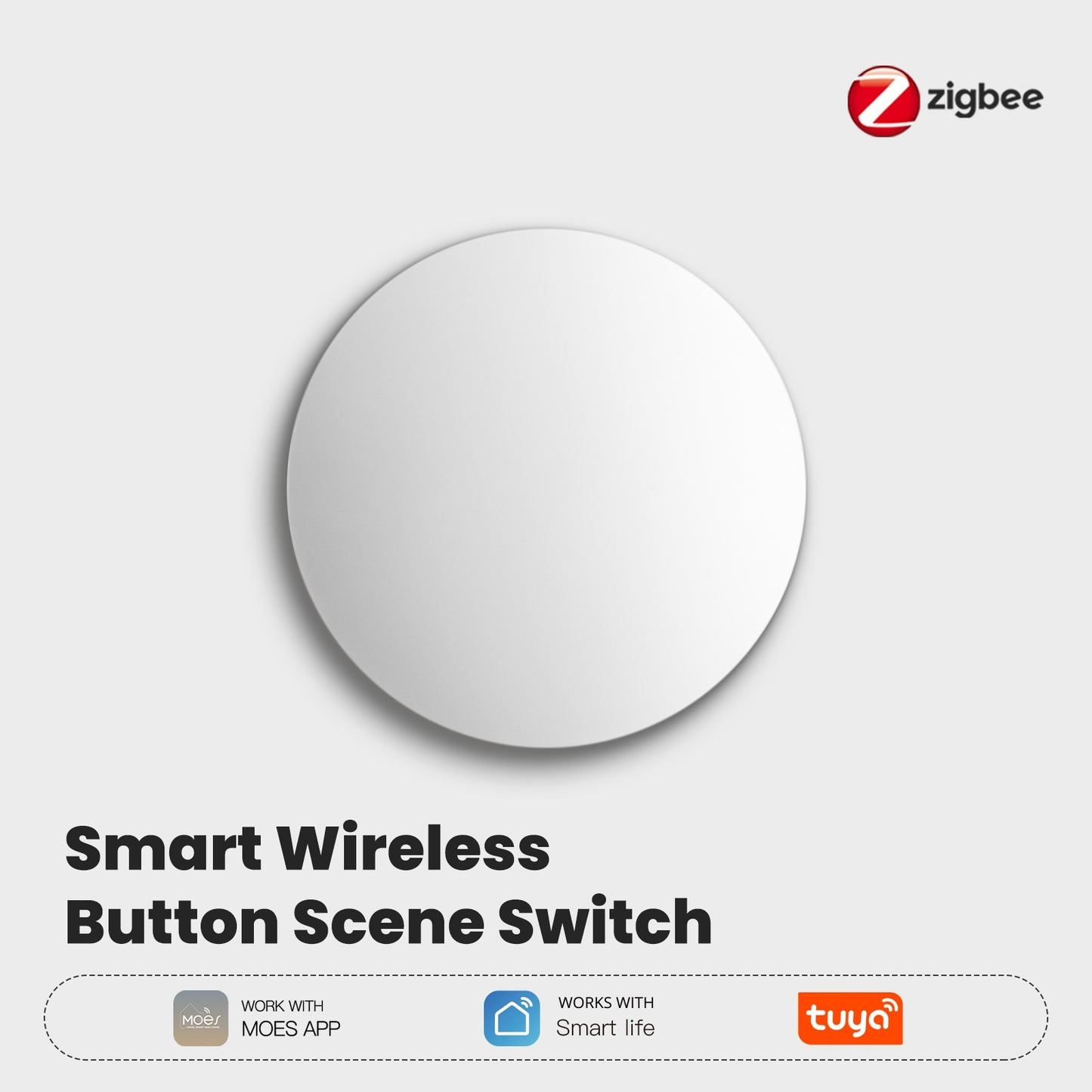 ZigBee Smart Button Scene Switch Mobile Setting Wireless Remote Controller Multi-scene Linkage