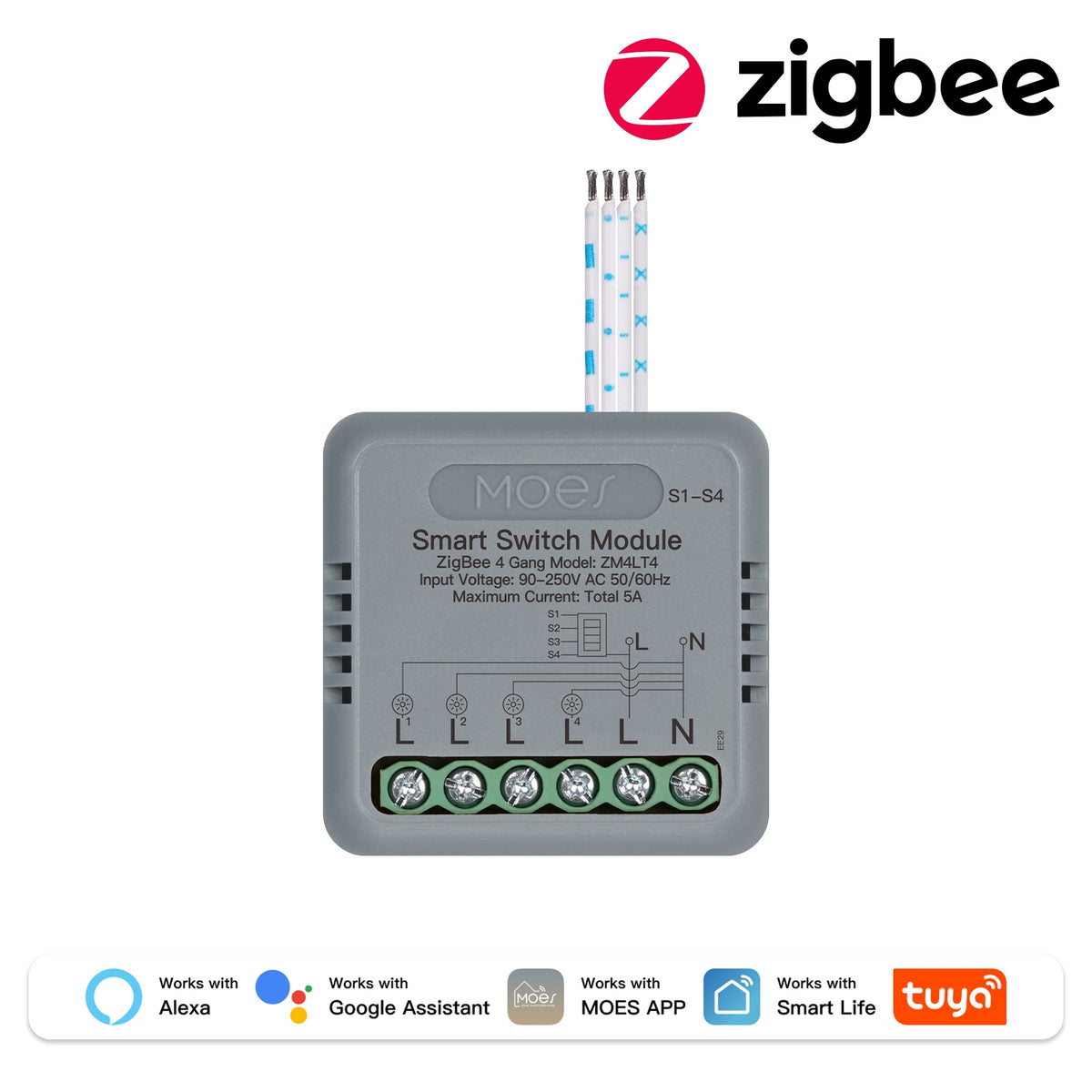 ZigBee Mini DIY Smart Lichtschalter Modul Relais Timer 1/2 Gang