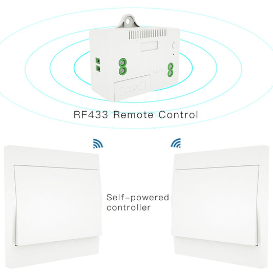 Smart RF433 Transmitter Push Button Switch Multi-Control Self-powered EU