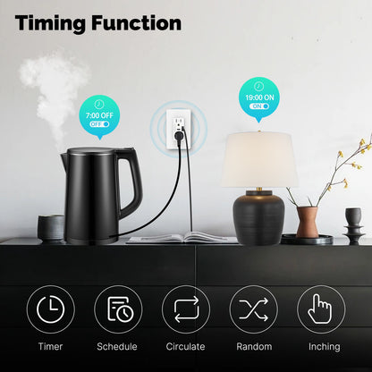 Smart WiFi USB Wall Outlet with Type-C & Type-A Ports, in-Wall Plug Socket Receptacle 15A