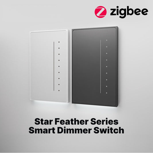 Star Feather Series US Standard Smart Zigbee Dimmer Switch, 2A Load, Neutral Wire Required