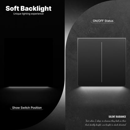 Star Feather Series ZigBee Smart Switch Push Button With Neutral Wire Light Scene 2in1 Switch EU Version