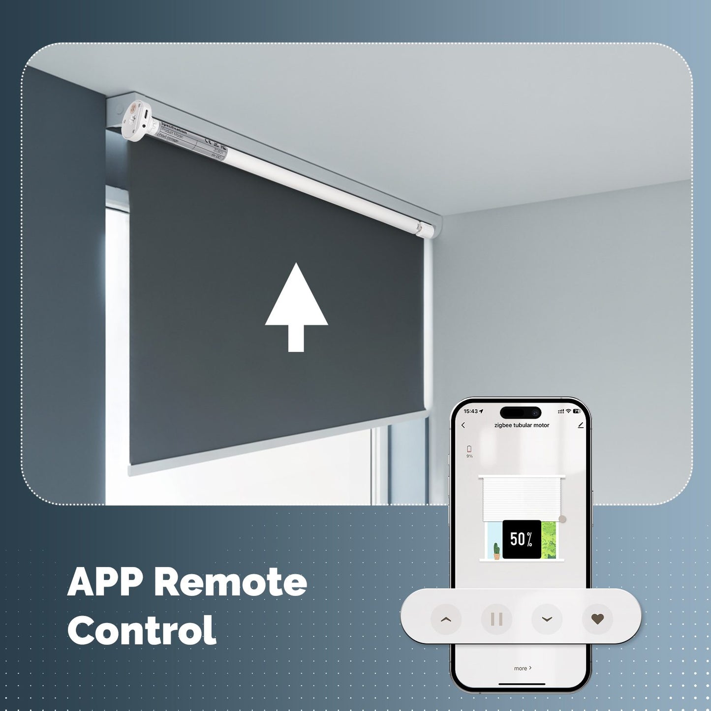 Tuya ZigBee Rechargeable 16mm Smart Roller Blinds Motor for 17/25/28mm Tubes — App & Voice Control