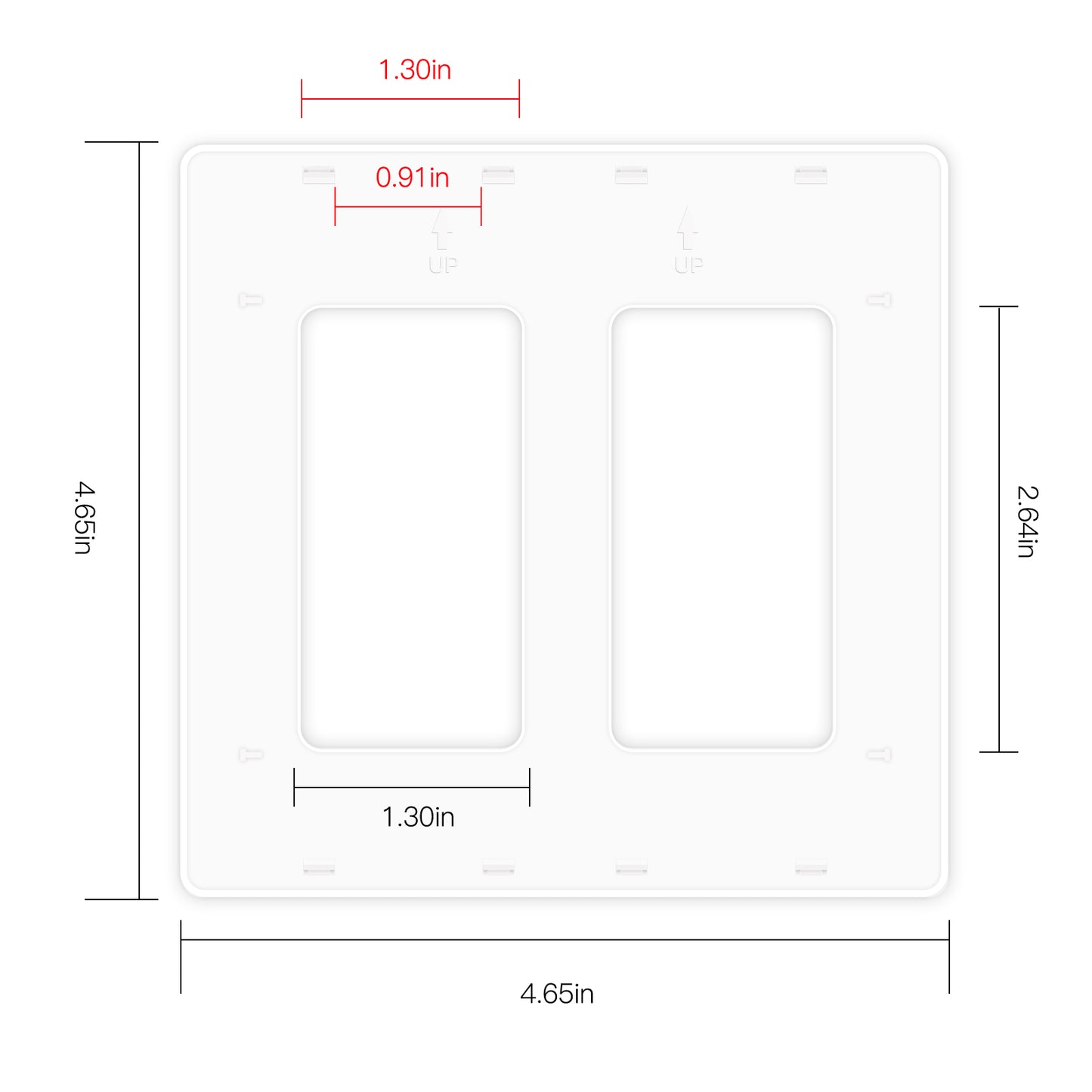 Star Ring Switch Panel EU/US Version 2/3/4 Gang (ONLY PANEL without switch）