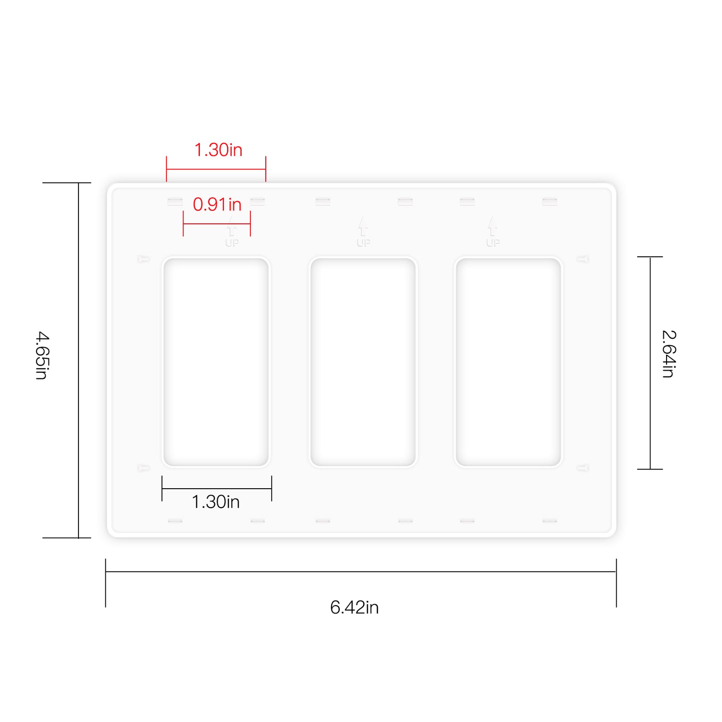 Star Ring Switch Panel EU/US Version 2/3/4 Gang (ONLY PANEL without switch）