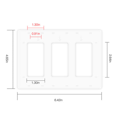 Star Ring Switch Panel EU/US Version 2/3/4 Gang (ONLY PANEL without switch）