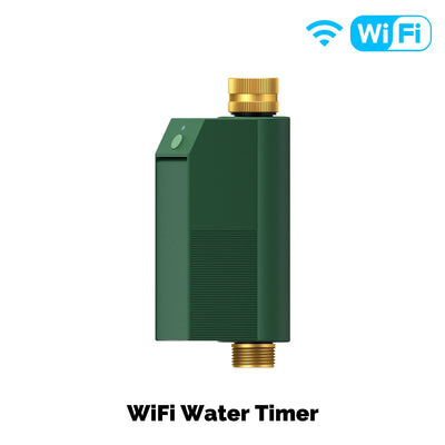 WiFi Smart Water Timer with Flow Meter, Brass Valve, IP65 Waterproof Irrigation Controller Alexa Google