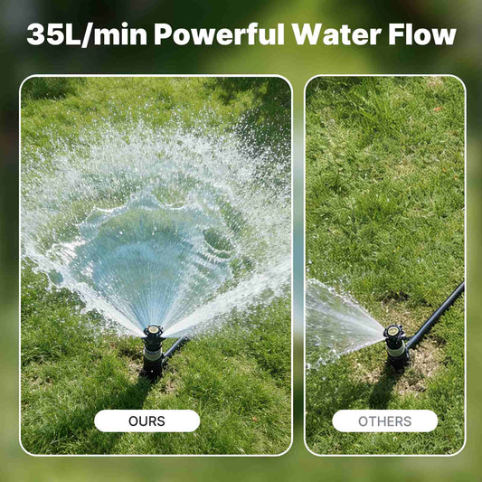 WiFi Smart Water Timer with Flow Meter, Brass Valve, IP65 Waterproof Irrigation Controller Alexa Google