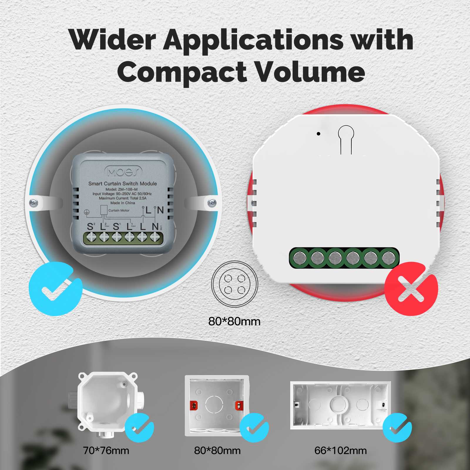 ZigBee Smart Curtain Switch Module Mini Design App Remote Control – MOES