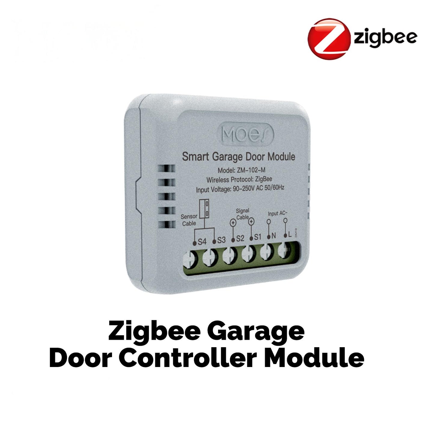 Zigbee Garage Door Controller Module Works with Tuya/Smart Life Alexa & Google Home Voice Control