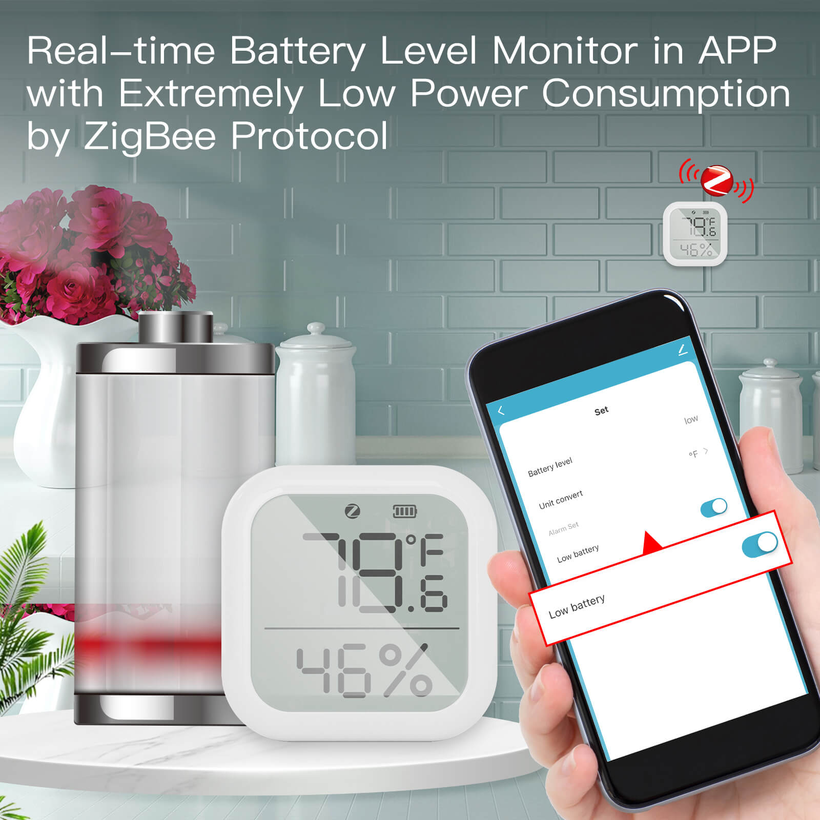 ZigBee Temperature And Humidity SensorMini Smart Thermometer Detector –  MOES