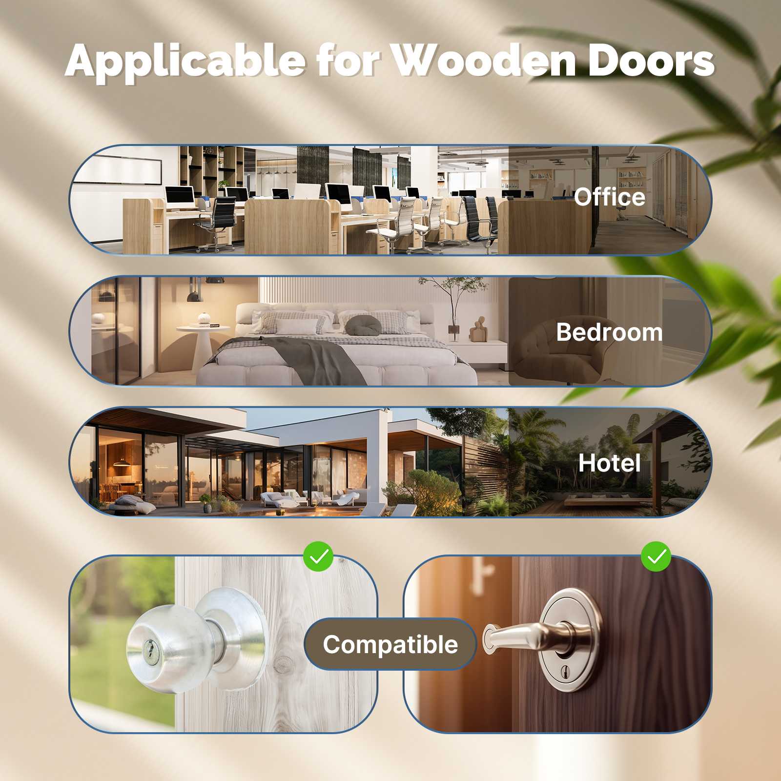 Ble Smart Door Lock with Passcode keypad, Biometric Entry Doorknob wit ...