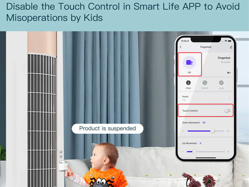 disable the touch control